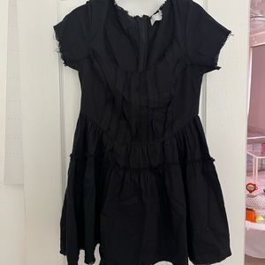 ASOS Curve Raw Trim Corset Cotton Twill Minidress SZ 4